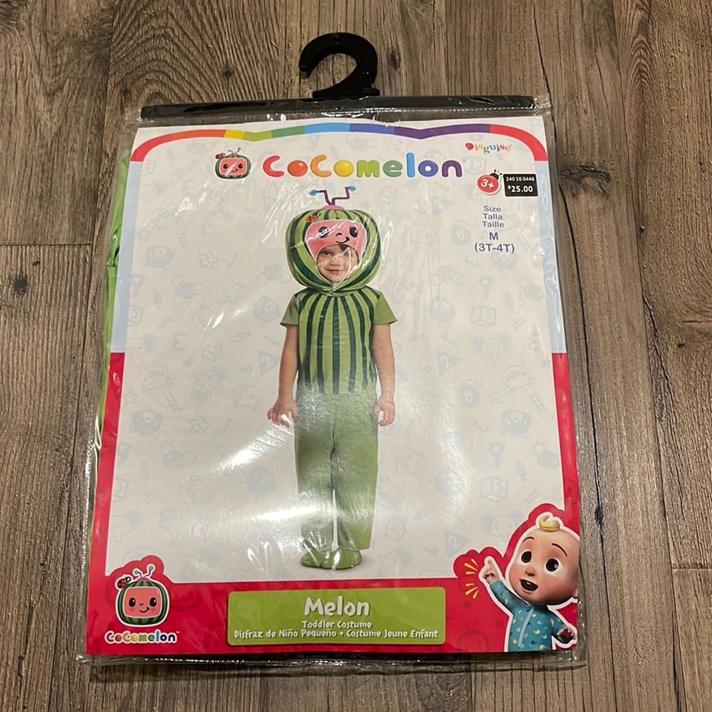NWT Cocomelon Melon Toddler Costume for Halloween Birthday Dress Up - 3T-4T